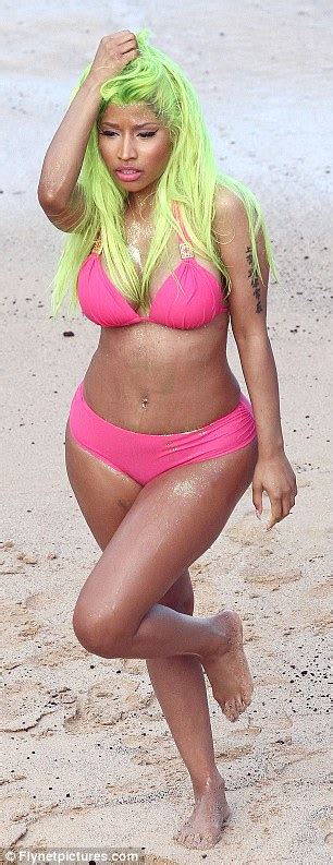 Check It Out A Bikini Clad Nicki Minaj Shows Off Her Shapely Behind On