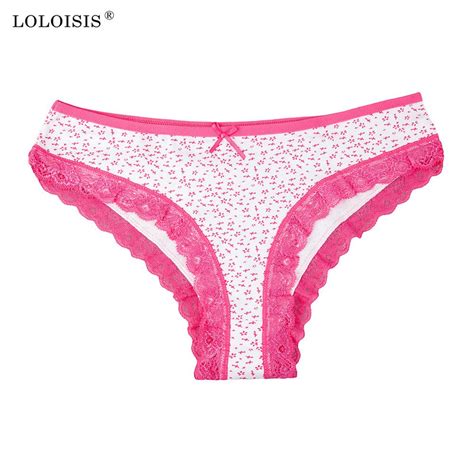 2019 Loloisis Sexy Cotton Panties Women Cute Lace Briefs Women