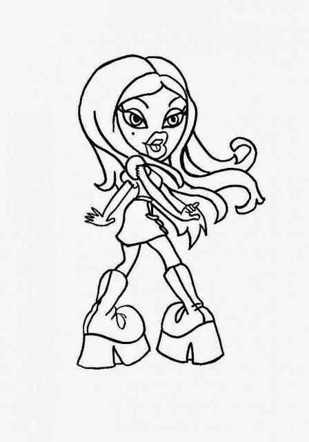 holiday site coloring pages  bratz dolls    downloadable