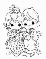 Precious Moments Coloring Pages Girl Wedding Baby Nativity Adult Boy Halloween Adults Print Printable Color Christmas Book Christian Family Little sketch template