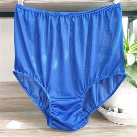 Vintage Sheer Nylon Panties Royal Blue Bikini Granny … Gem