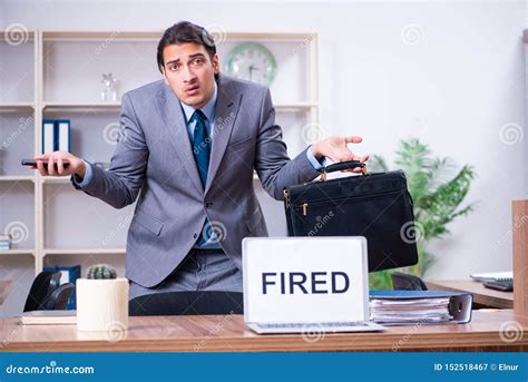 young male employee  fired   work stock image image  employee redundancy