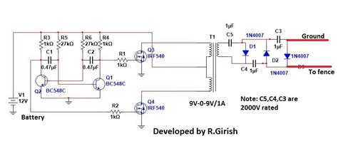 electric fence wiring circuit diagram wiring diagram  schematics