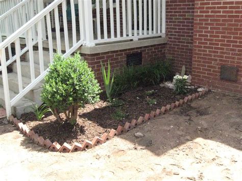 work brick  flower beds