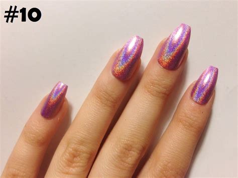 Holographic Nails Coffin New Expression Nails
