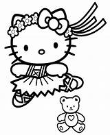 Hello Kitty Coloring Teddy Bear Colouring Books Pages Printable Topcoloringpages Print sketch template