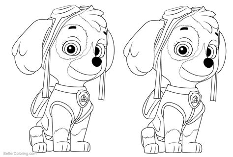 skye  paw patrol coloring pages  printable coloring pages