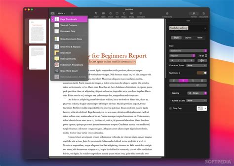 pages mac   intuitive word processor  layout designer