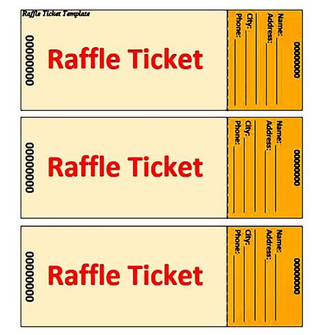 raffle ticket template         brand