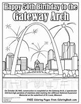 Arch Coloring Designlooter Gateway 50th Birthday Happy Pages Online 792px 06kb sketch template