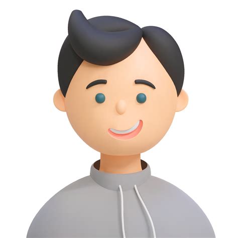 happy smiling young man avatar  portrait   man cartoon character