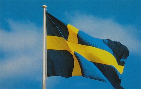 postcards  nations sweden flag