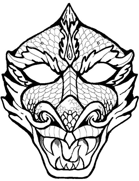 chinese dragon mask templates printable dragon coloring page dragon