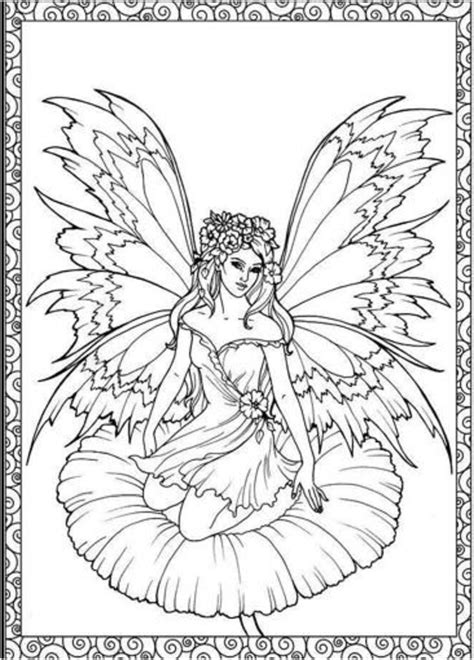 adults coloring book fairies flower forest design stress relief