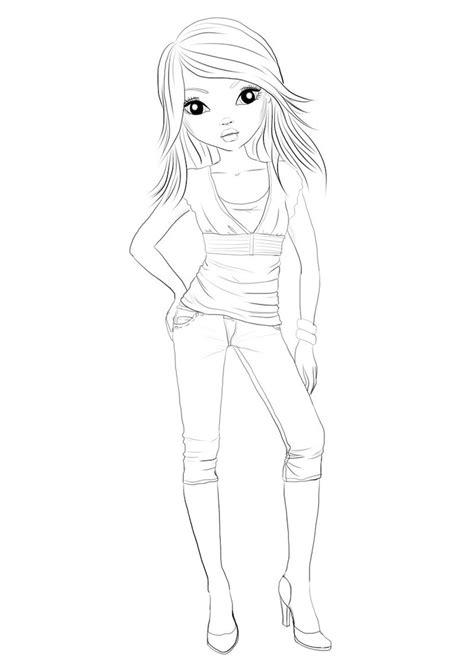 top model coloring pages