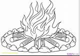 Getdrawings Lag Baomer Campfire Fire sketch template