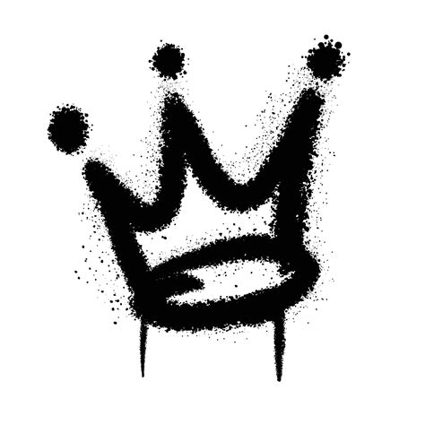 graffiti spray paint crown isolated vector illustration  vector