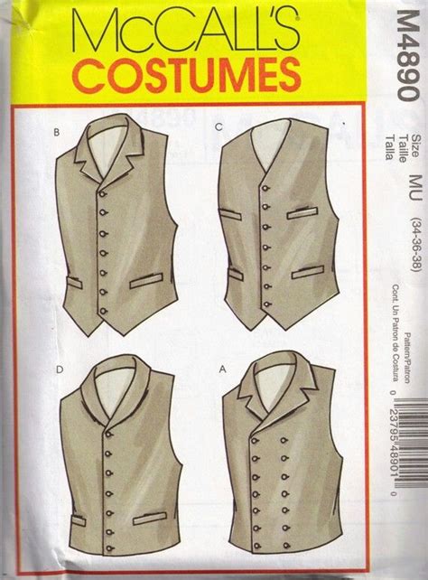 mens vest pattern mens vest pattern costume patterns mens vest