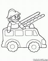 Coloring Colorkid Pages Toy Truck Fire sketch template