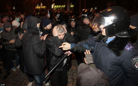 pro russia thug tackled by granny in ukraine as un peace