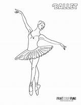 Ballerina Printable Tutu Printcolorfun sketch template