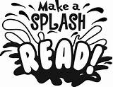 Splash Clipart Water Read Reading Summer Slogan Make Book Drawing Fish Club 2010 Library Bridge Old Clipground June Getdrawings Size sketch template