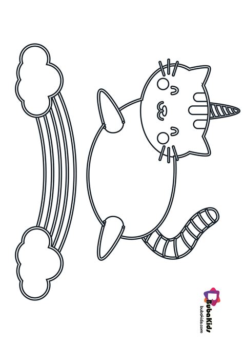 cute unicorn cat coloring page bubakids bubakidscom