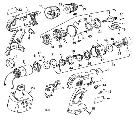 dewalt drill parts diagram wiring