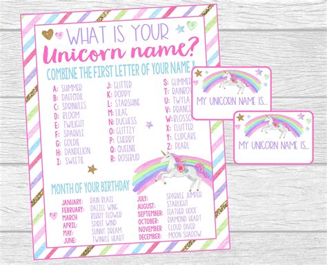 whats  unicorn  printable sign   tags  etsy