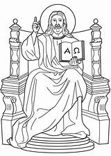 King Throne Catholic Trono Católicos Jesucristo Jesús Imprimir Testament Vbs Richter Señor Saints Crafts sketch template