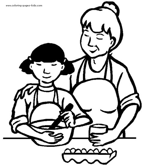 family color page coloring pages  kids family people  jobs
