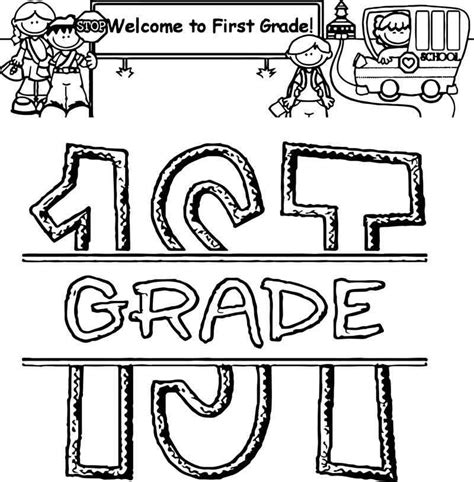 st grade school coloring page