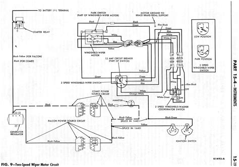 wireing diagram  wiper motor  switch   ford falcon