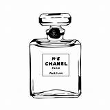Chanel Perfume N5 Parfum Fashion No5 Illustration Wall Flacon Decor Drawing Coco Ausmalen Et Decorpad Template Bottle La Para Dessin sketch template