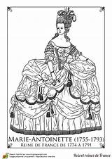 Marie Antoinette Coloriage Coloring Reine France Paper Hugolescargot Dolls Htm Pages Colouring sketch template