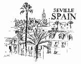 Seville Giralda Amnd sketch template