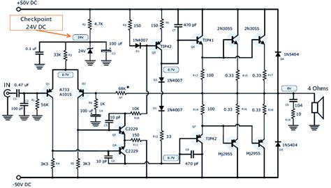 power amplifier power supply schematic design