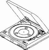 Pioneer Pl Turntable Getdrawings Drawing Belt sketch template