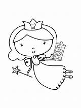 Fairy Tooth Pages Coloring Printable sketch template