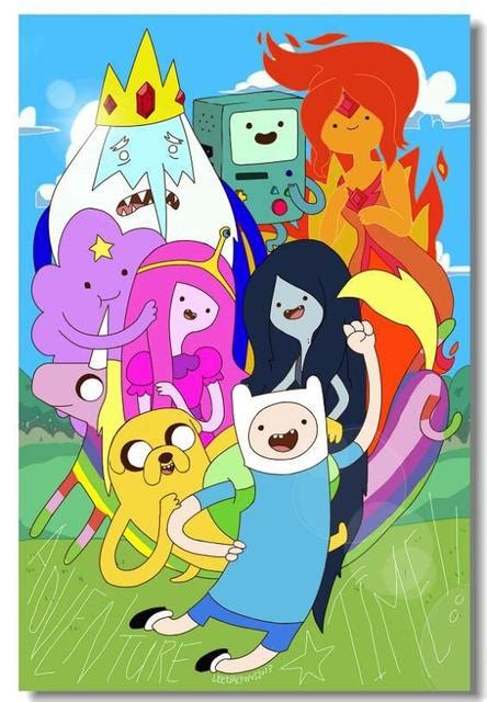 Adventure Time Sticker Finn Jake Poster Custom Canvas Posters Cartoon