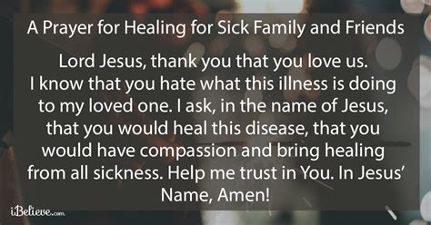 prayers  healing pray  heal sick family  friends