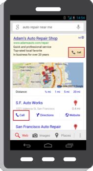 google    mobile searchers reporting  click  call