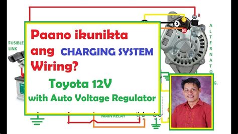 connect toyota  charging system circuit  ic regulator youtube