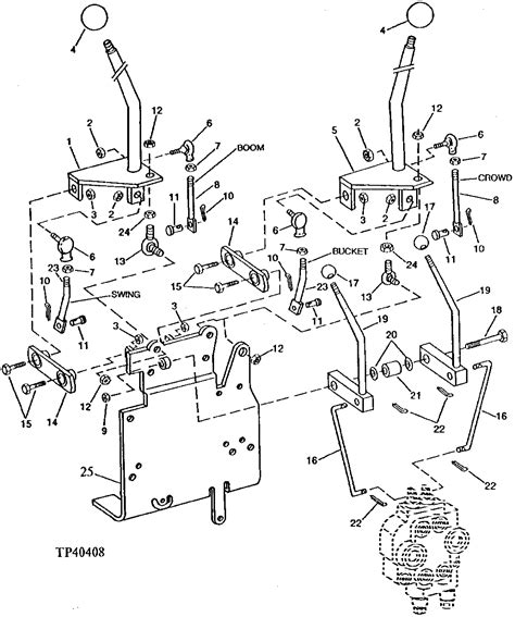 backhoe loader control valve  stabilizer valve linkage serial