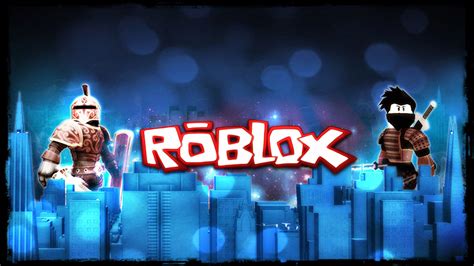 roblox characters  buildings  blue background hd games wallpapers
