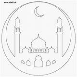 Ramadan Eid Mosque Adabi Maulidur Rasul Mubarak sketch template