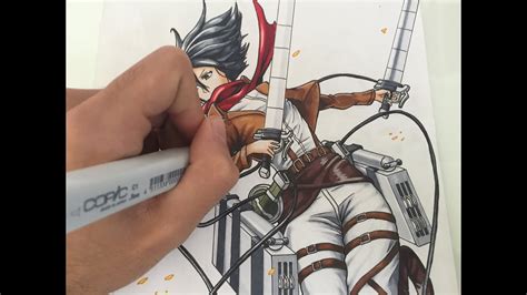 Drawing Mikasa Ackerman From Attack On Titan Youtube