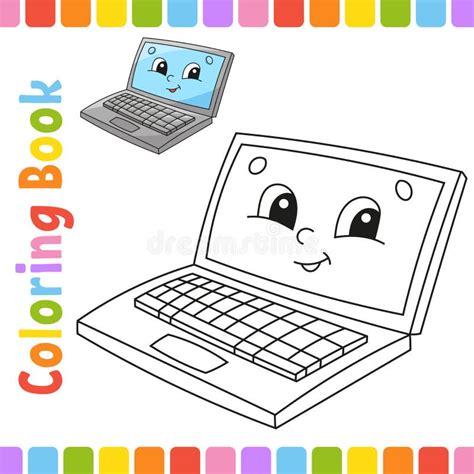 coloring book laptop stock illustrations  coloring book laptop