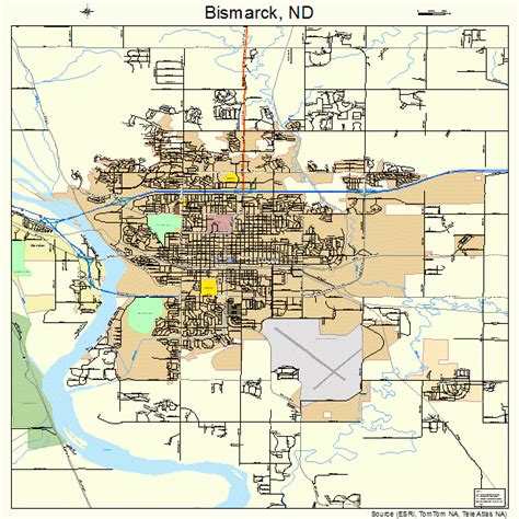 bismarck north dakota street map