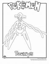 Deoxys Colouring sketch template